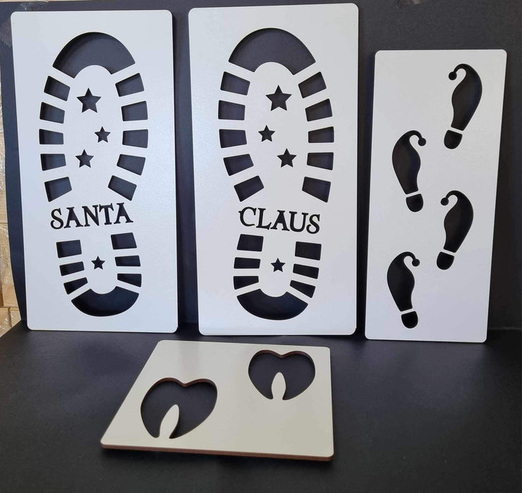 Reindeer, Santa and Elf Footprints.