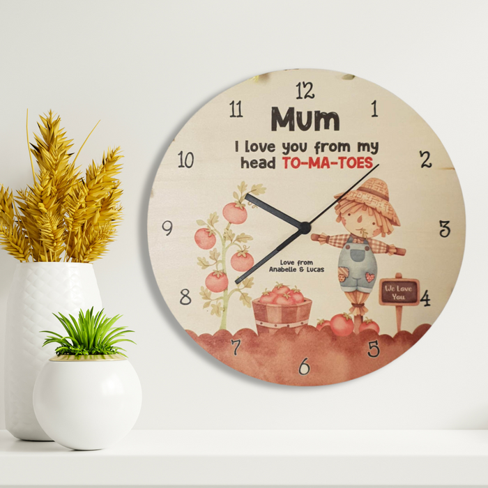 To-ma-toes Clock