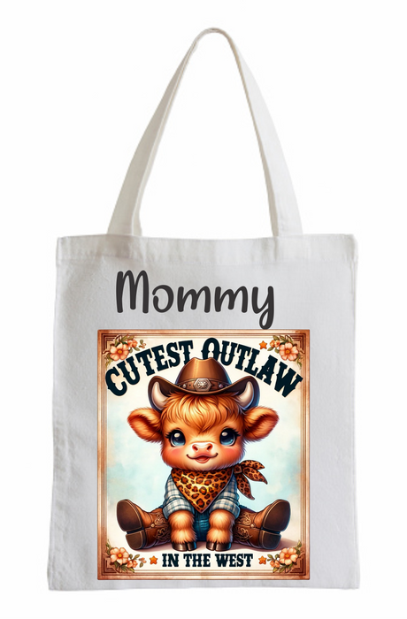 Calico Tote Bag Highland Cute