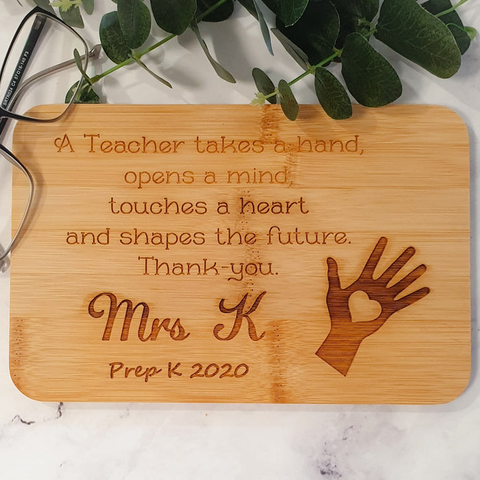 Engraved Teacher Chopping Boards