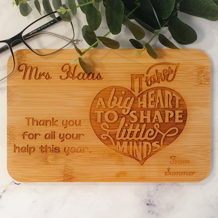 Engraved Teacher Chopping Boards