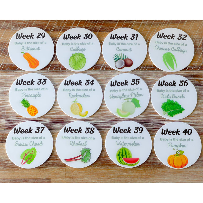 Pregnancy Milestone Discs - Baby Size