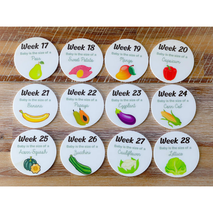 Pregnancy Milestone Discs - Baby Size