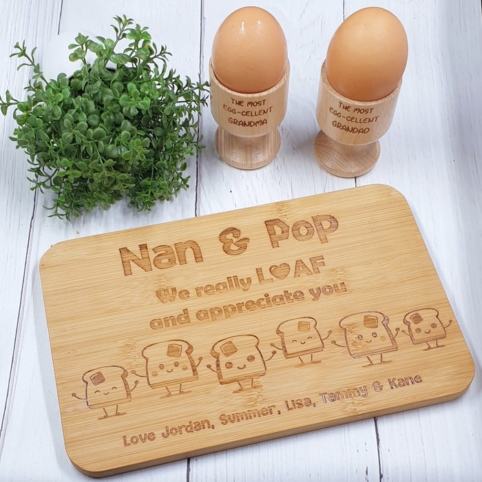 Personalised Egg Cup & Toast Board Set