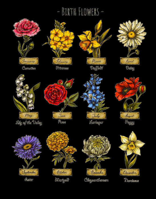 Birth Flower Frame