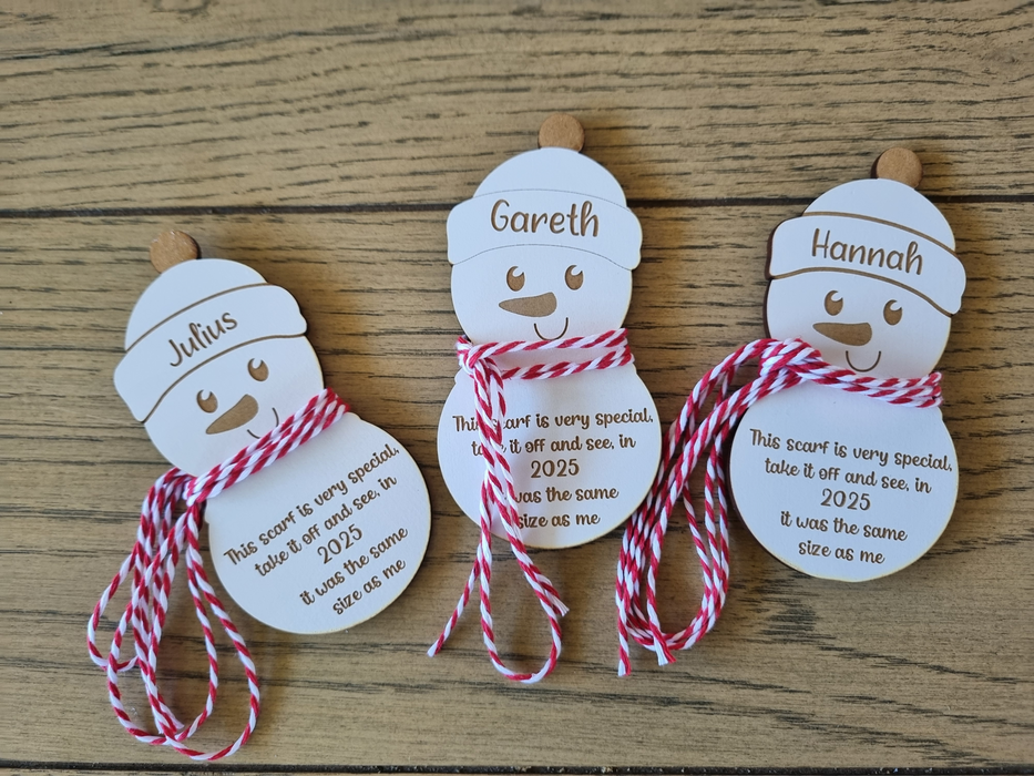 Snowman measuring string