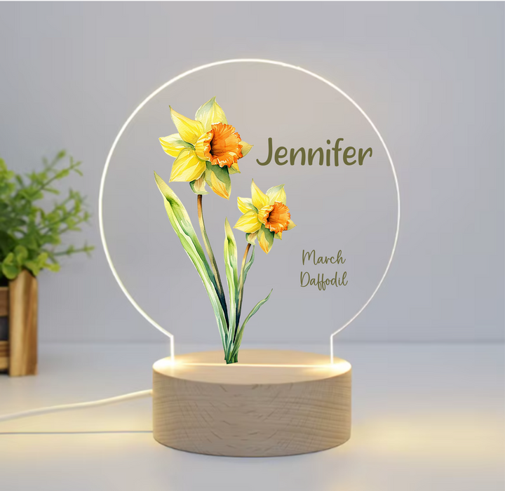 Birth Flower LED Night Night
