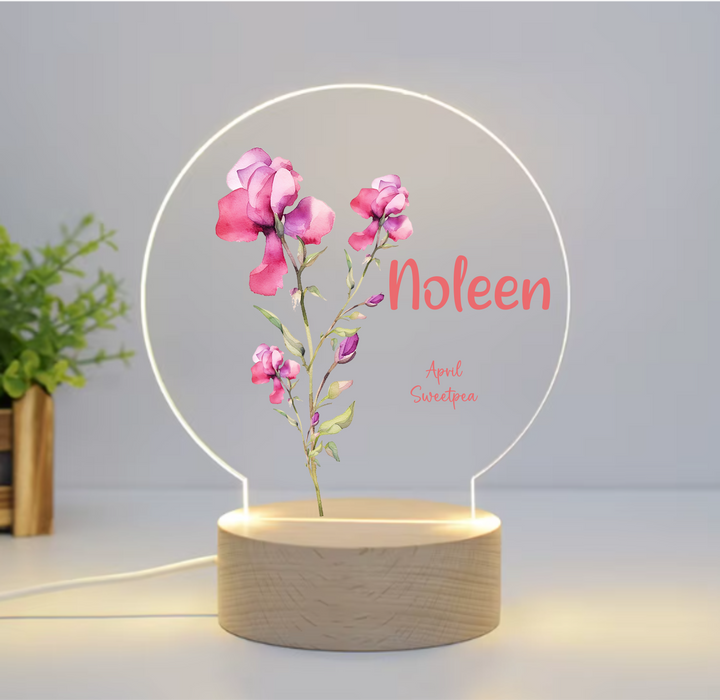 Birth Flower LED Night Night