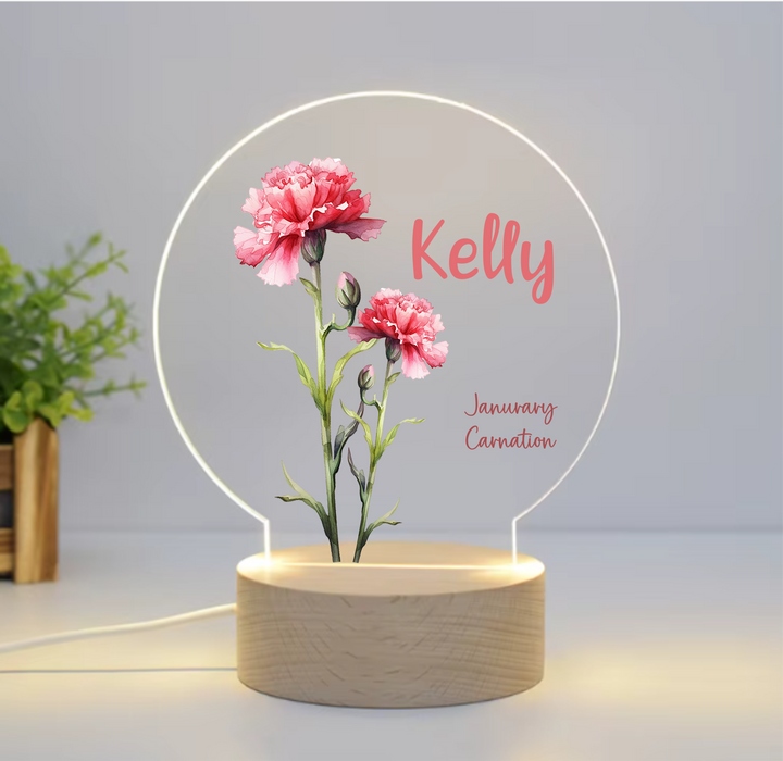 Birth Flower LED Night Night
