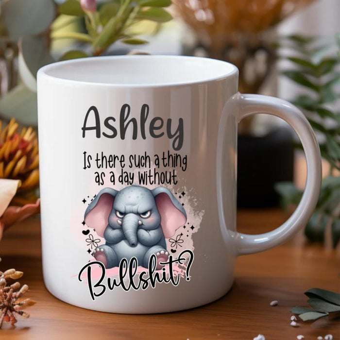 Bullshit Elephant  Personalised Gift Australia Mug For Dad