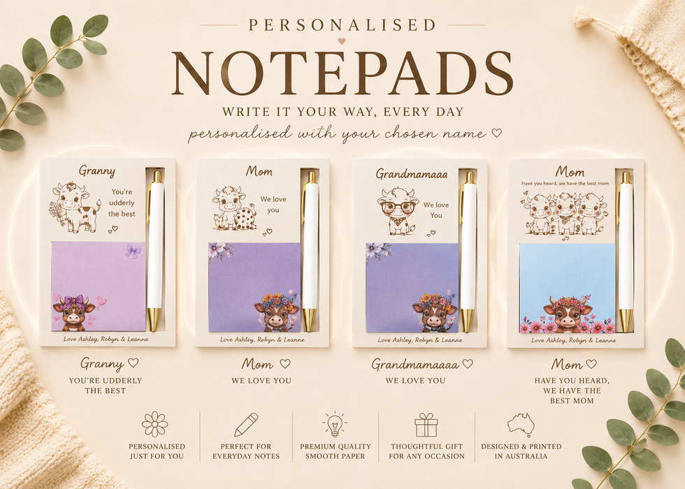 Personalised Notepad | Custom Name Writing Pad | Personalised Gift