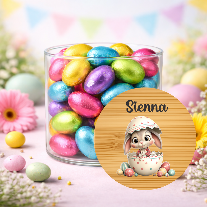 Easter Jar Cutesy Floral Bunny