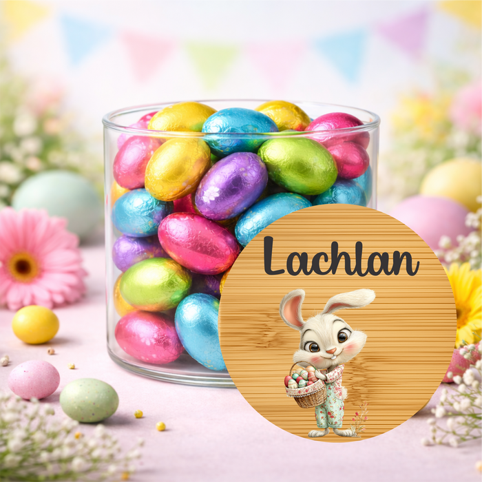 Easter Jar Cutesy Floral Bunny