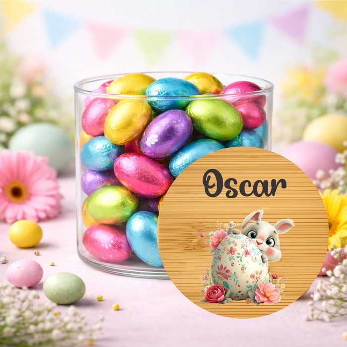 Easter Jar Cutesy Floral Bunny