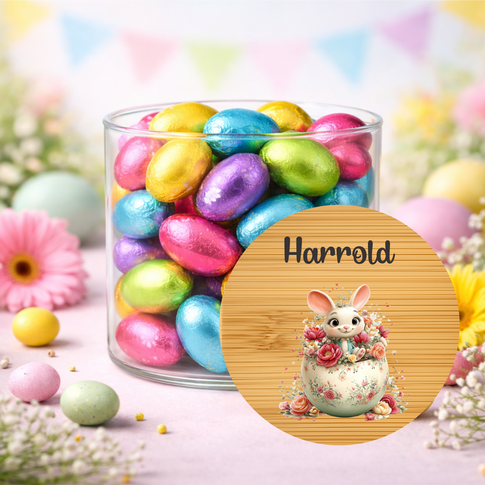 Easter Jar Cutesy Floral Bunny