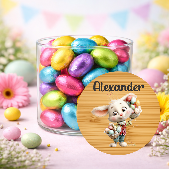 Easter Jar Cutesy Floral Bunny