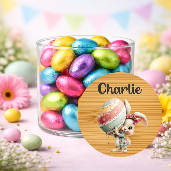 Easter Jar Cutesy Floral Bunny