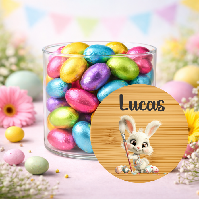 Easter Jar Cutesy Floral Bunny