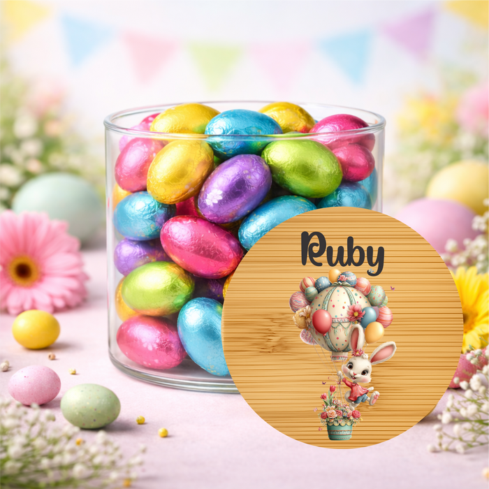 Easter Jar Cutesy Floral Bunny