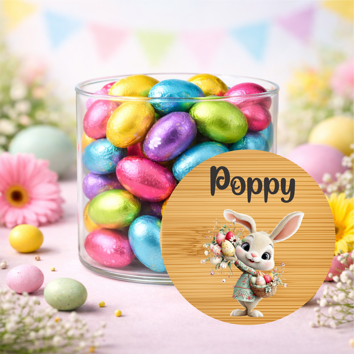 Easter Jar Cutesy Floral Bunny