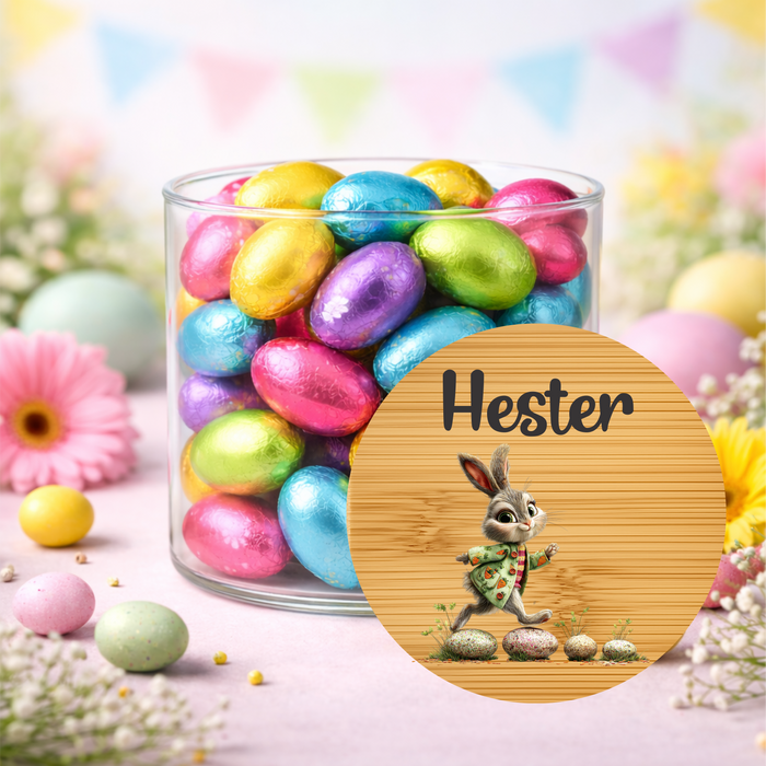 Easter Jar Cutesy Floral Bunny