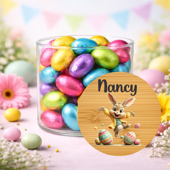 Easter Jar Cutesy Floral Bunny