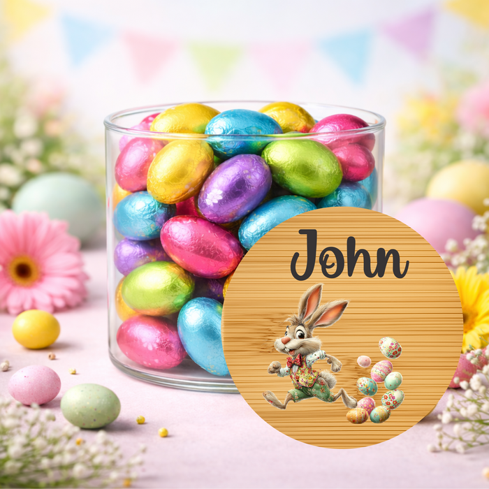 Easter Jar Cutesy Floral Bunny
