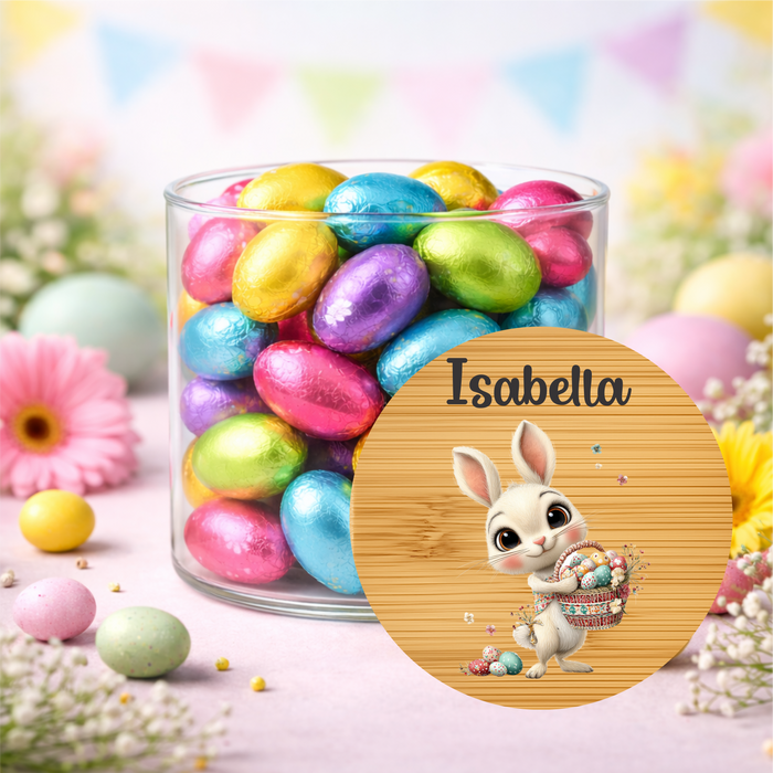 Easter Jar Cutesy Floral Bunny