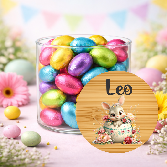Easter Jar Cutesy Floral Bunny