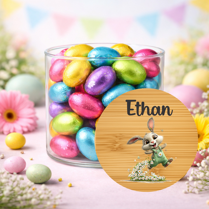 Easter Jar Cutesy Floral Bunny