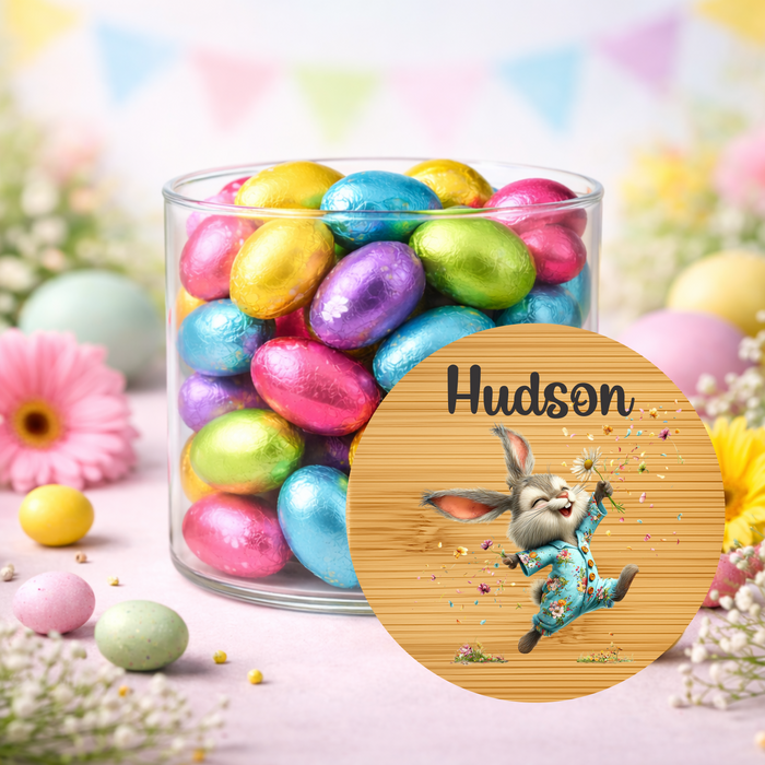 Easter Jar Cutesy Floral Bunny