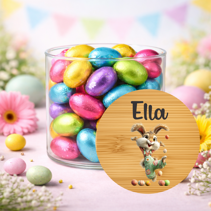 Easter Jar Cutesy Floral Bunny