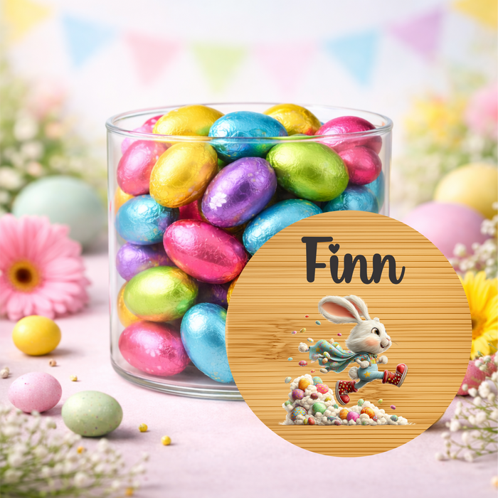 Easter Jar Cutesy Floral Bunny