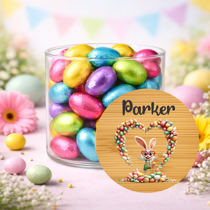 Easter Jar Cutesy Floral Bunny