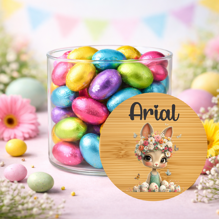 Easter Jar Cutesy Floral Bunny