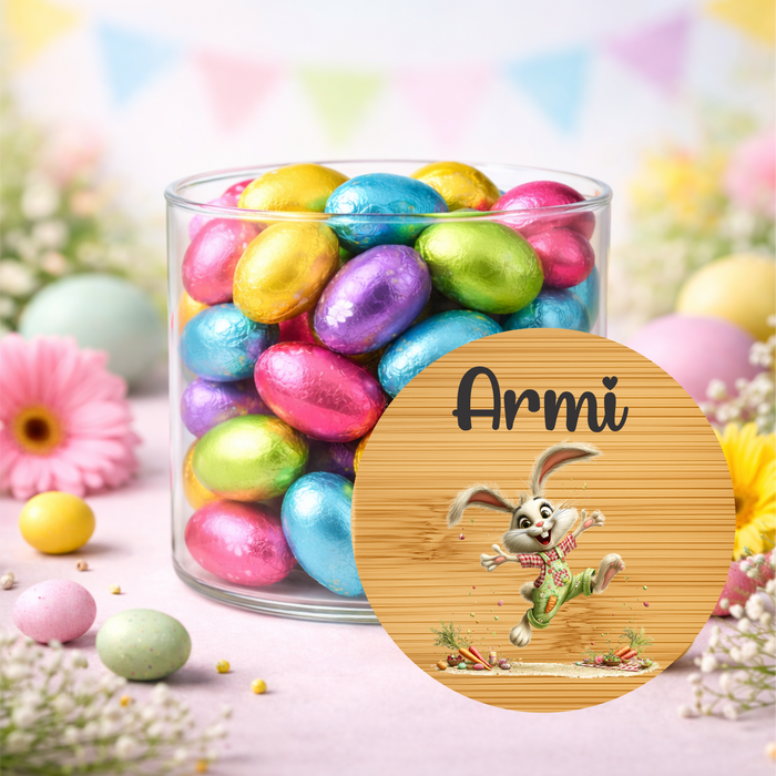 Easter Jar Cutesy Floral Bunny