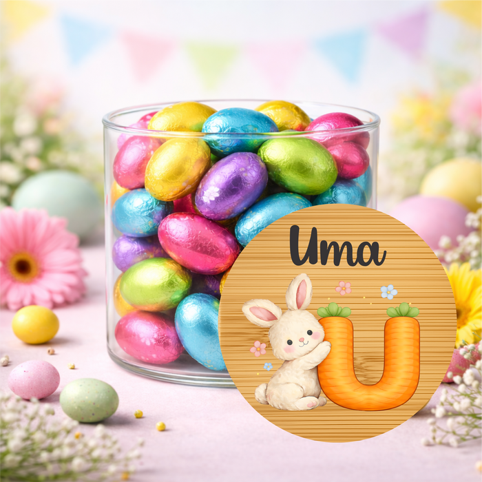 Easter Jars Cute Bunny Carrot Alphabet