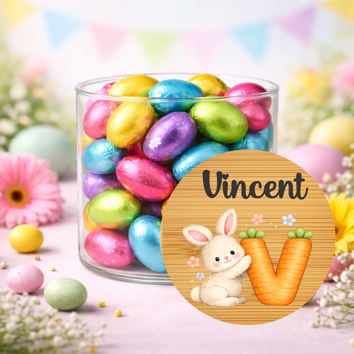 Easter Jars Cute Bunny Carrot Alphabet