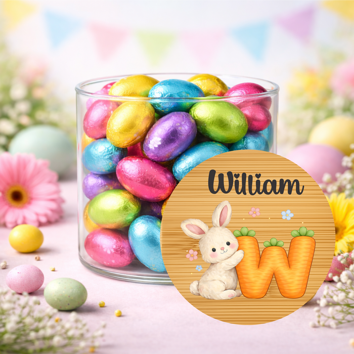 Easter Jars Cute Bunny Carrot Alphabet