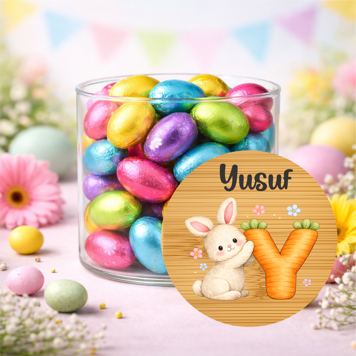 Easter Jars Cute Bunny Carrot Alphabet