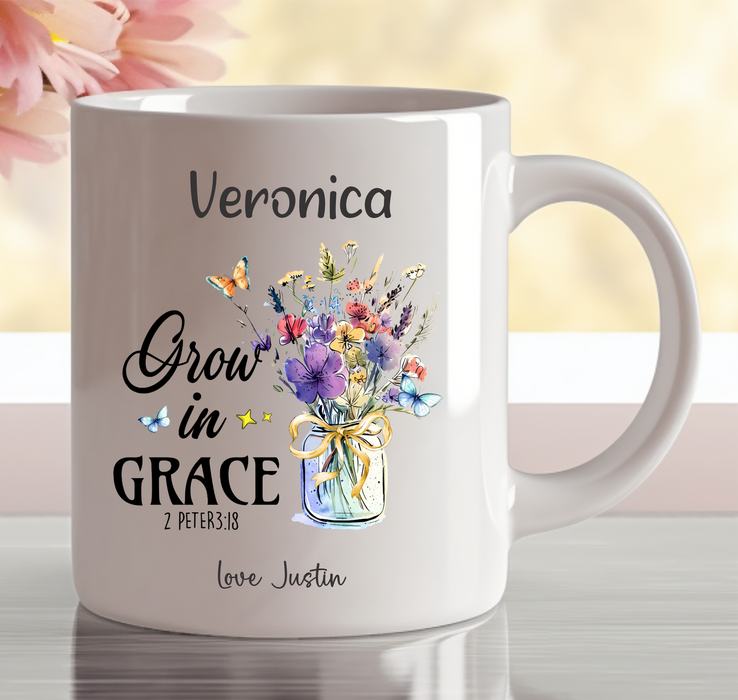 Personalised Floral Faith Mugs | Christian Gifts Made in Australia