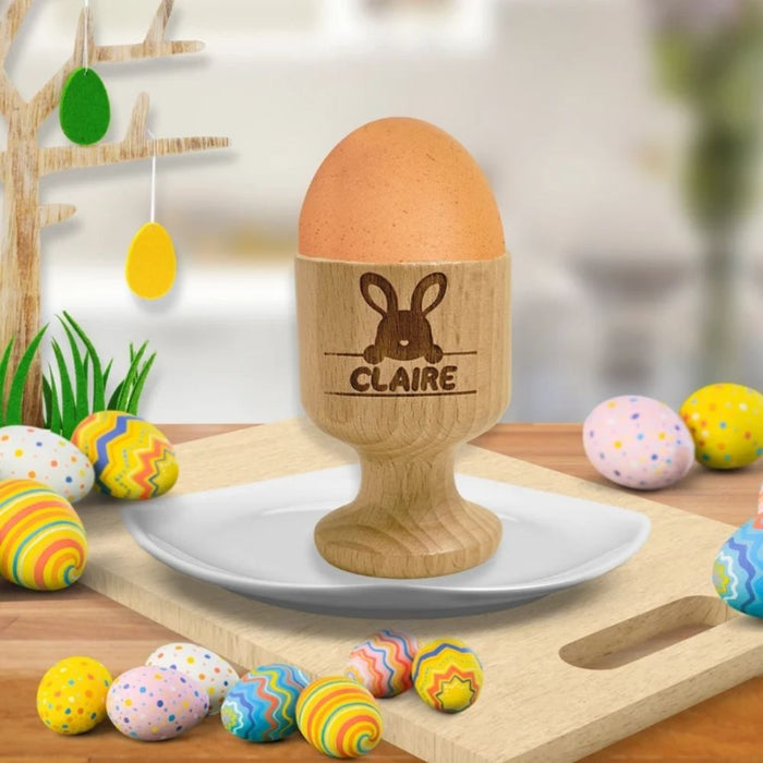 Personalised Wooden Egg Cup | Custom Engraved Gift