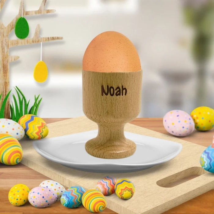 Personalised Wooden Egg Cup | Custom Engraved Gift