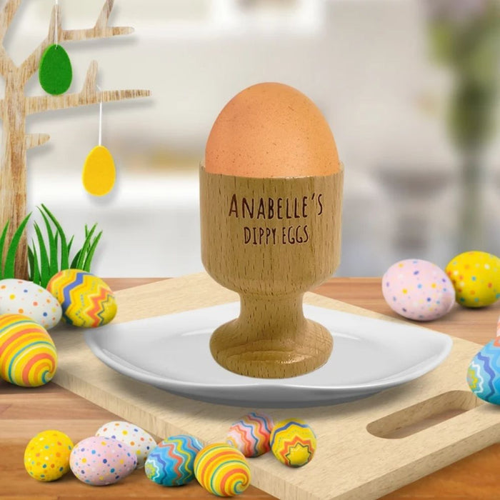 Personalised Wooden Egg Cup | Custom Engraved Gift