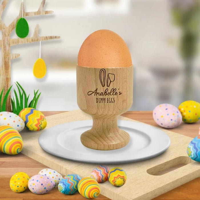Personalised Wooden Egg Cup | Custom Engraved Gift