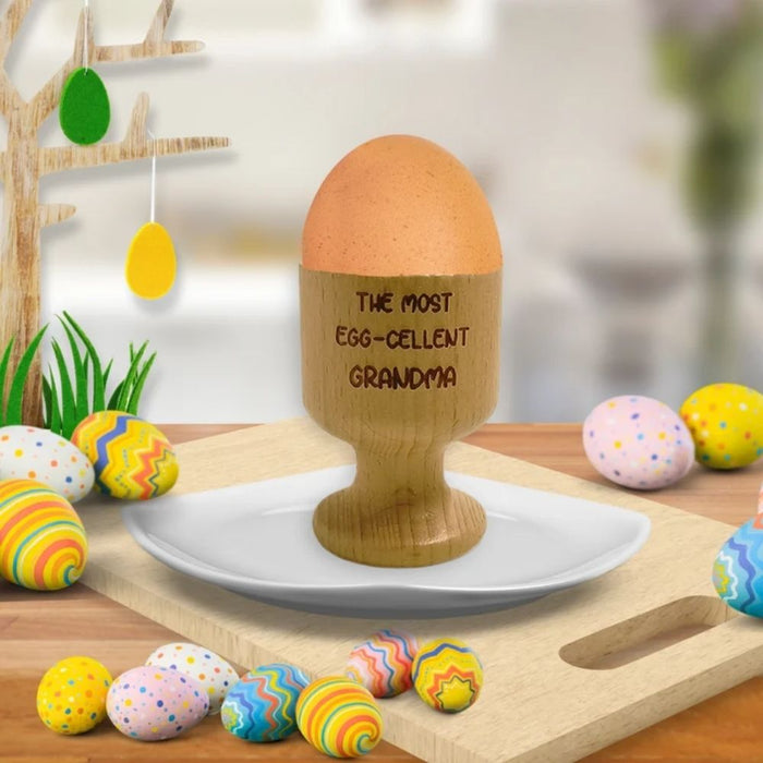 Personalised Wooden Egg Cup | Custom Engraved Gift