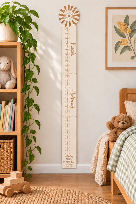 Lion wooden growth chart for kids