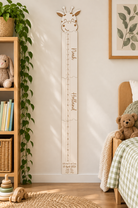 Giraffe growth chart for kids