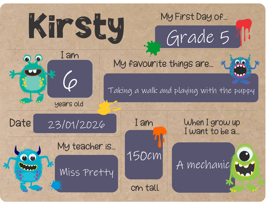 First Day Boards
