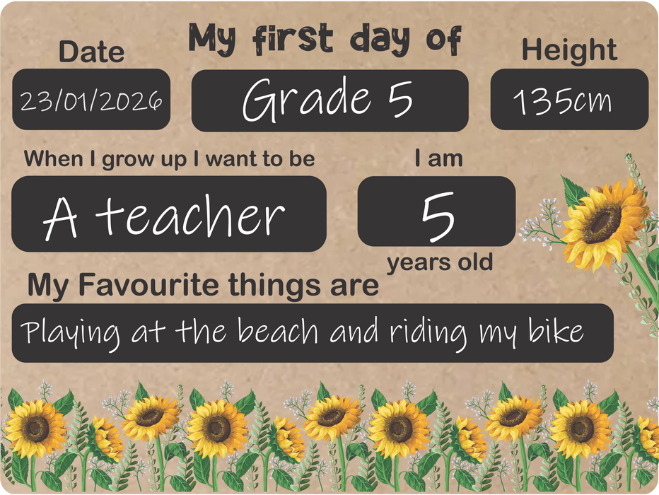 First Day Boards